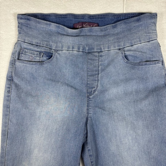 Gloria Vanderbilt Amanda Classic Jeans Womens 10 Blue Denim Medium Wash Beaded‎ - Picture 6 of 13